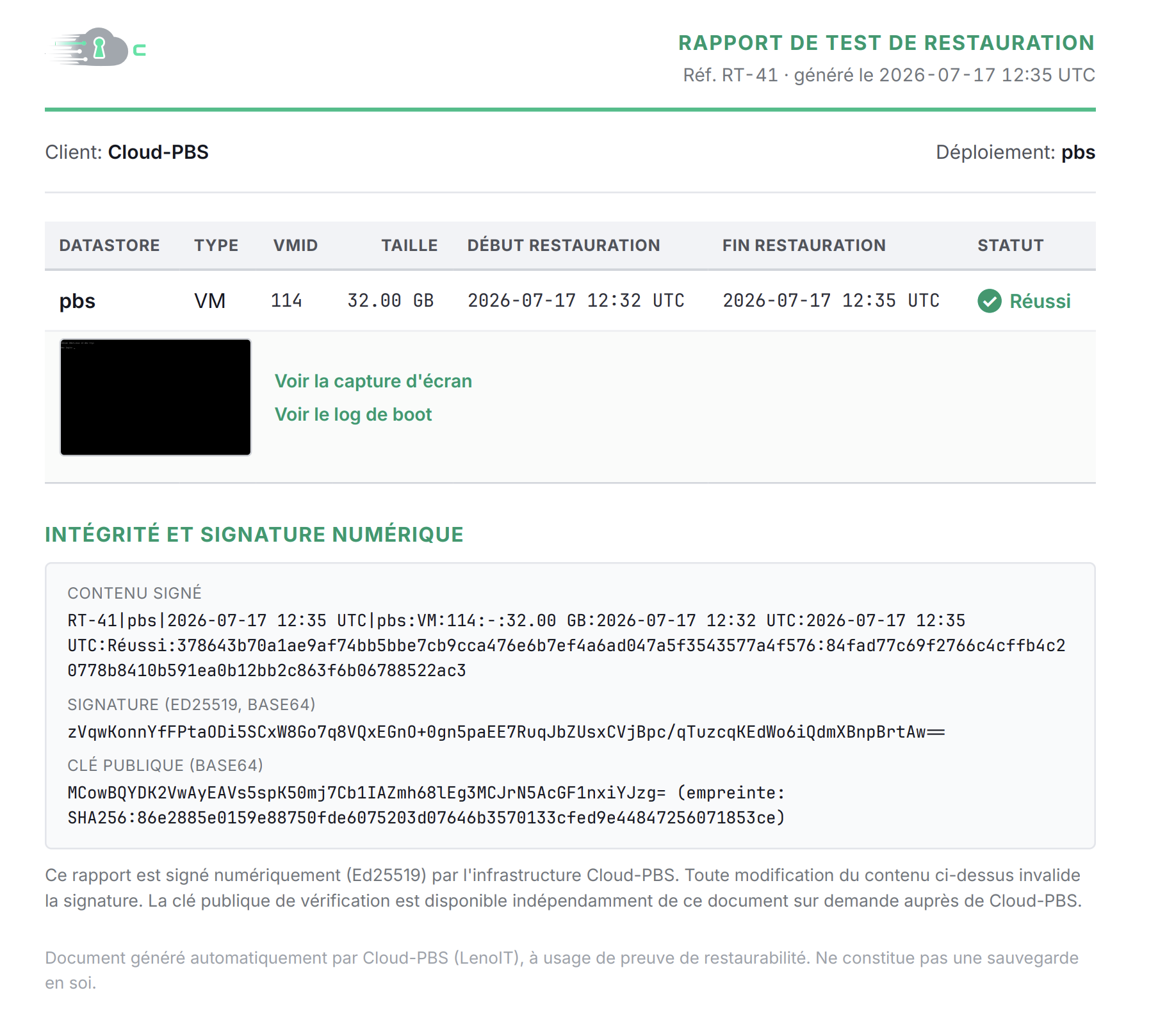Signed PDF restore-test report
